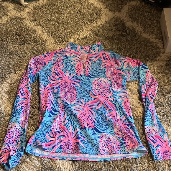 Lilly Pulitzer Luxletic small athletic quarter zip pull over - Picture 2 of 4